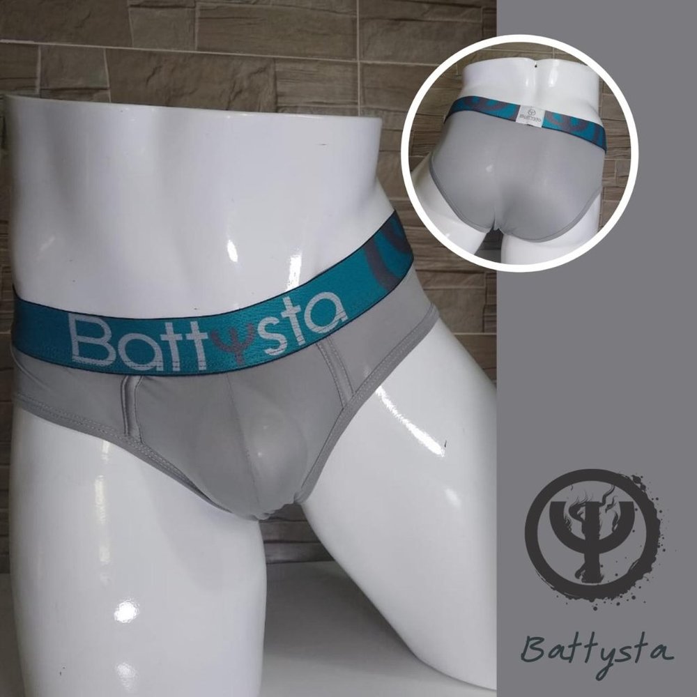 SOFT GRAY MEN'S BRIEF UNDERWEAR